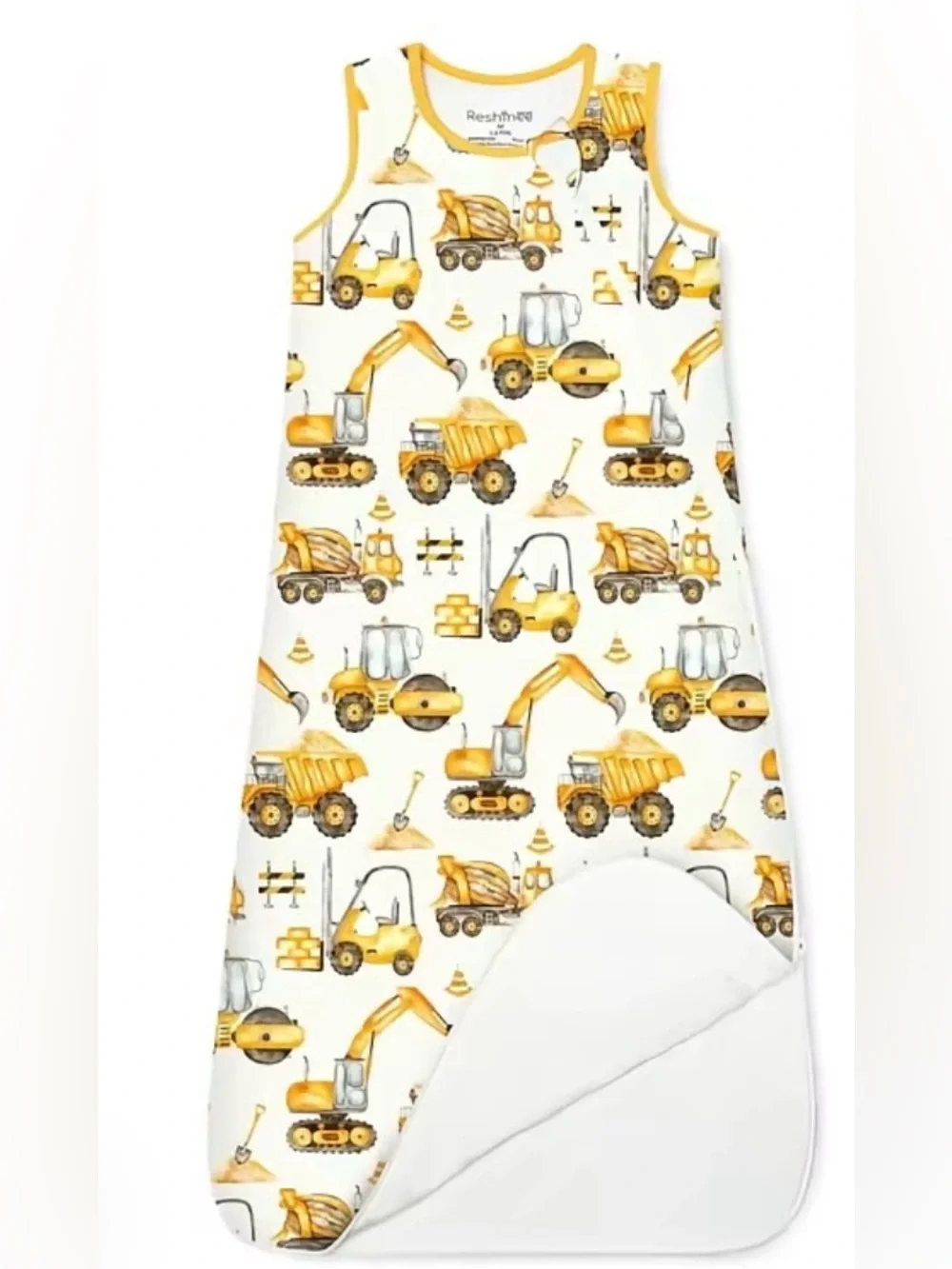 Baby Boy Bamboo Construction Sleep Sack 1.0 TOG Size M 6-18M NWT